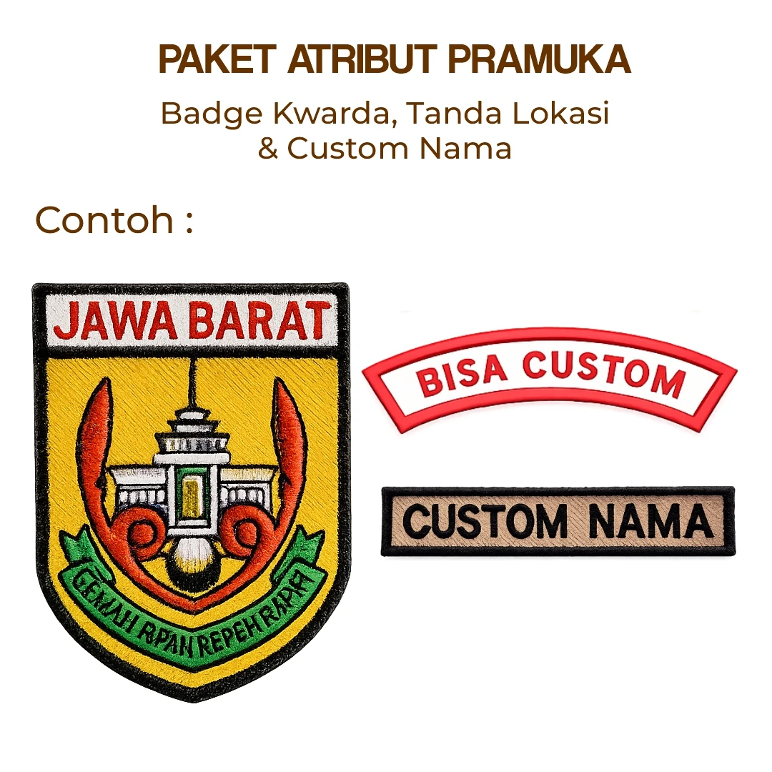 Paket Badge Kwarda, Tanda Lokasi & Custom Nama